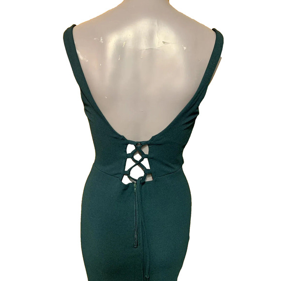 Windsor Maxi Dress Small Hunter Green Mermaid Lattice Prom Pageant Formal Gown - Picture 4 of 14